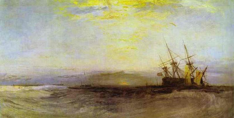 J.M.W. Turner A Ship Aground. Spain oil painting art